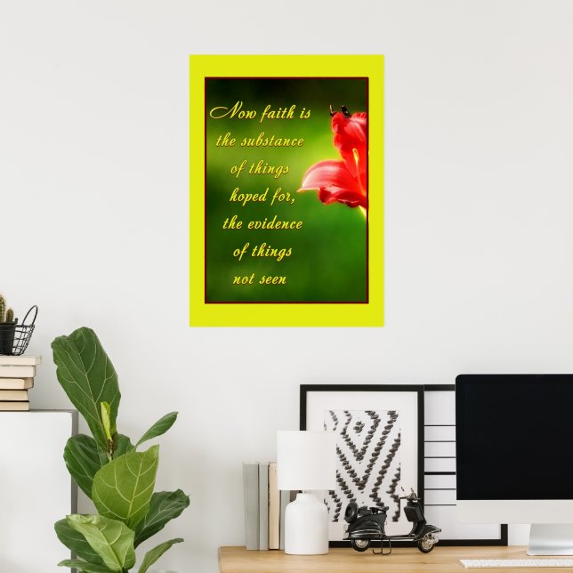 Affiche La foi est   (Bureau à domicile)