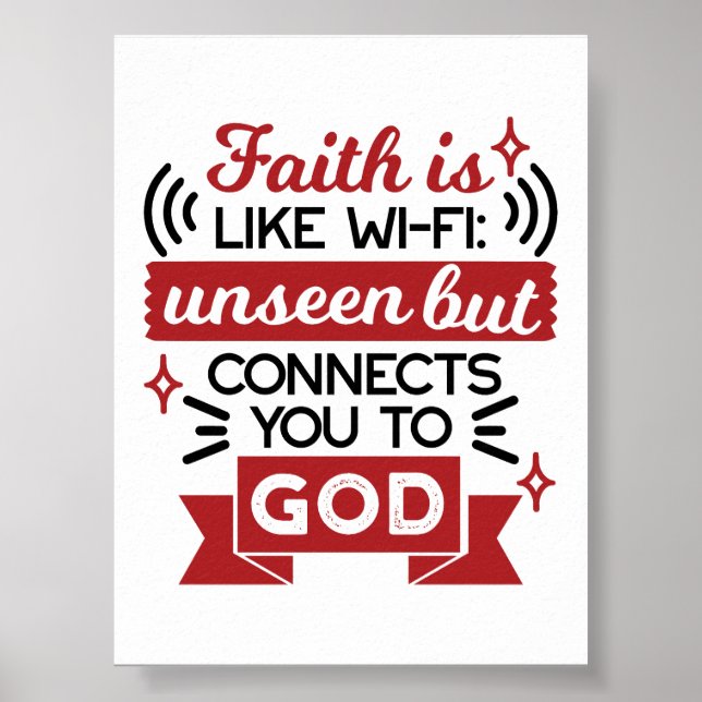 Affiche La foi est comme le Wi-Fi : invisible mais vous co (Devant)