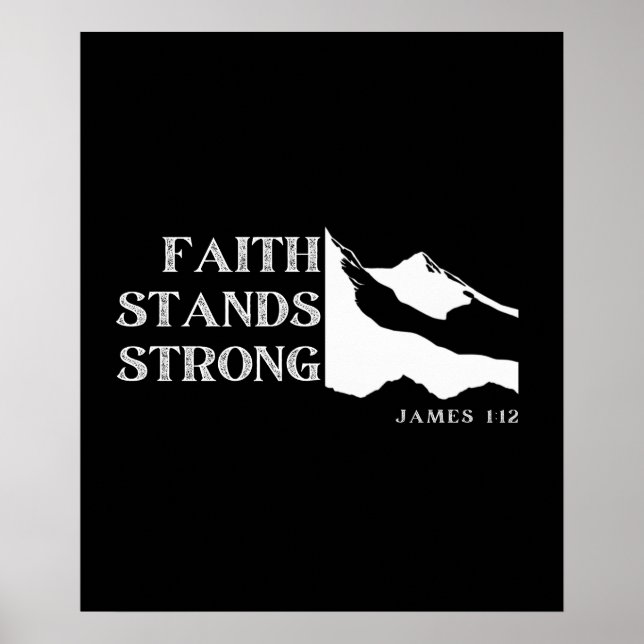 Affiche La Foi est forte - James 1:12 (Devant)