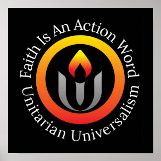 Affiche La foi est un mot d'action Universalisme Unitaire