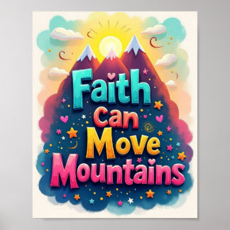 Affiche La foi peut déplacer des montagnes