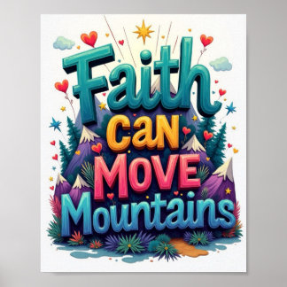 Affiche La foi peut déplacer des montagnes