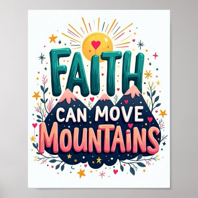 Affiche La foi peut déplacer des montagnes (Devant)