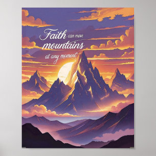 Affiche La foi peut déplacer des montagnes – Inspiration a