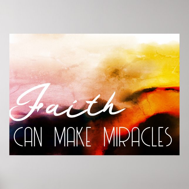 Affiche La foi peut rendre Miracles Grunge Cliff Abstrait (Devant)