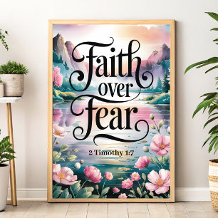 Affiche La foi sur la peur Christian Women Wall Art