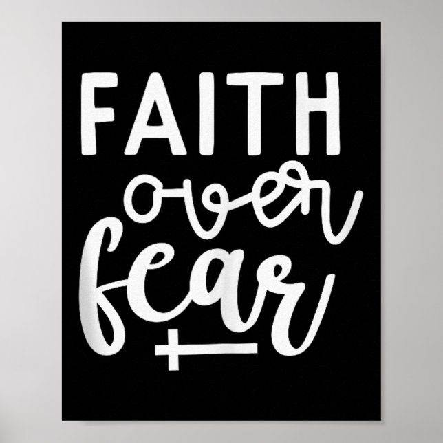 Affiche La foi sur la peur Citation religieuse chrétienne  (Devant)