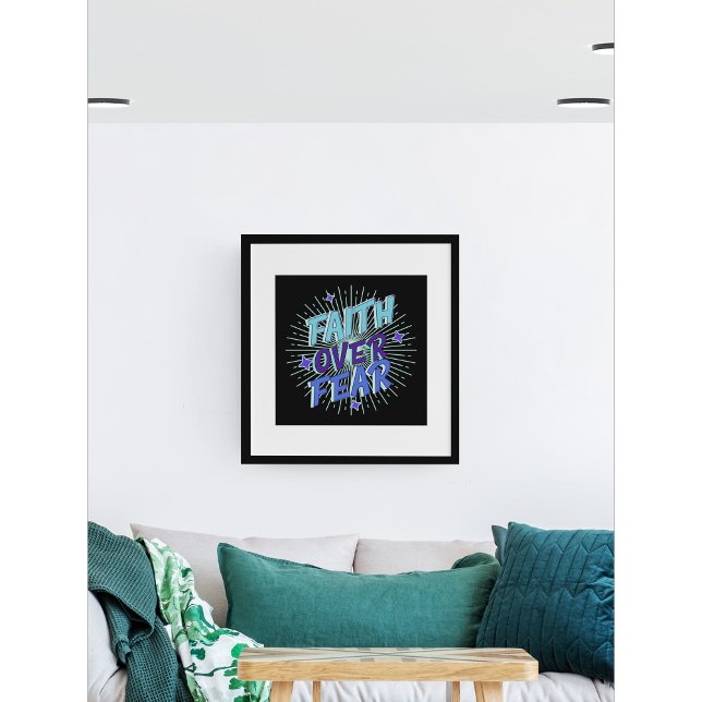 Affiche La foi sur la peur Galaxie éclate conception (Créateur téléchargé)