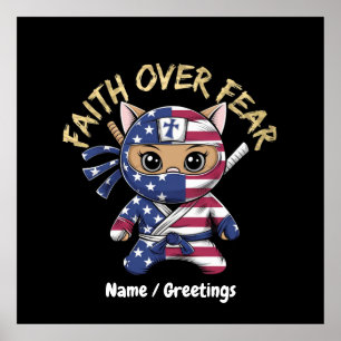 Affiche La foi sur la peur Inspiration chrétienne Customis