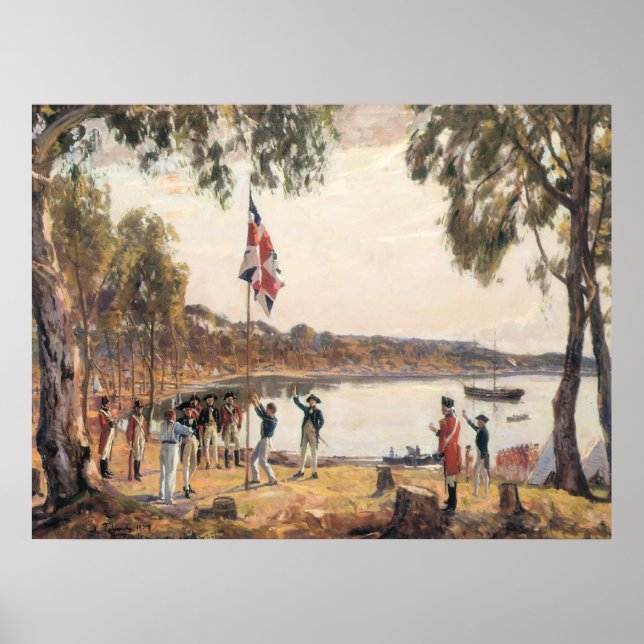 Affiche La fondation de l'Australie, (Devant)