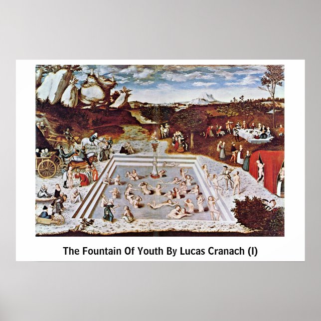 Affiche La Fontaine De La Jeunesse Par Lucas Cranach (I) (Devant)