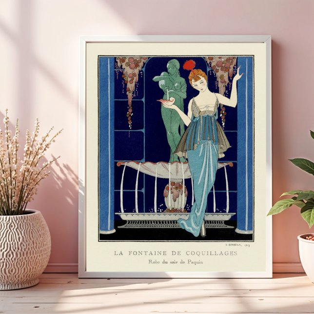 Affiche La fontaine Shell de George Barbier (Créateur téléchargé)
