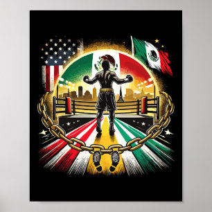 Affiche La Force Et La Gloire Du Champion Mexicain De Boxe