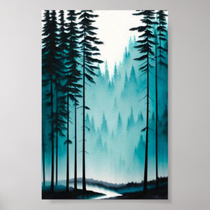 Affiche La forêt de pins