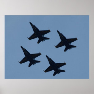 Affiche La Formation Diamante Des Blue Angels.