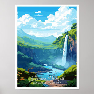 Affiche La Fortuna Cascade San Carlos Costa Rica Voyage