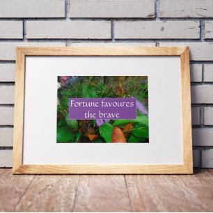 Affiche La fortune du proverbe favorise l'affiche courageu