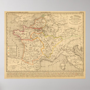 Affiche La France apres la mort de Clothaire