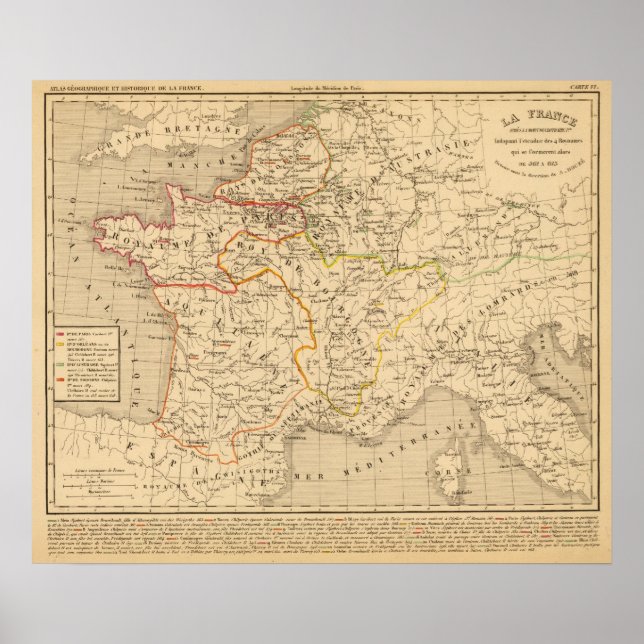 Affiche La France apres la mort de Clothaire (Devant)