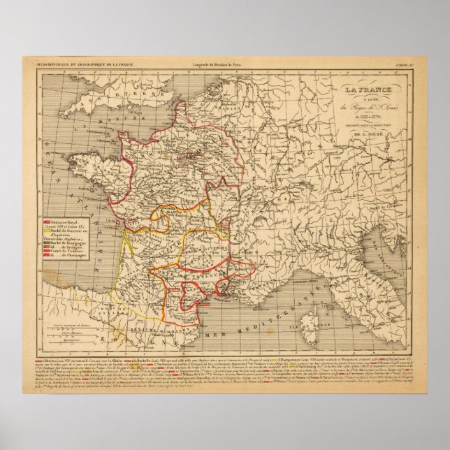 Affiche La France de 1223 à 1270 (Devant)