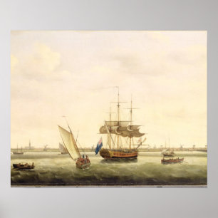 Affiche La frégate 'Surprise' à l'Ancre du Grand Yarmout