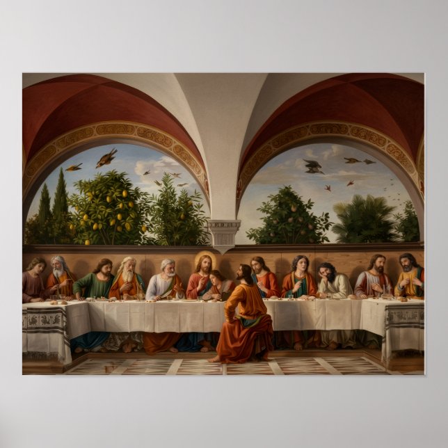Affiche La fresque de la Cène, chef-d'œuvre amélioré (Devant)