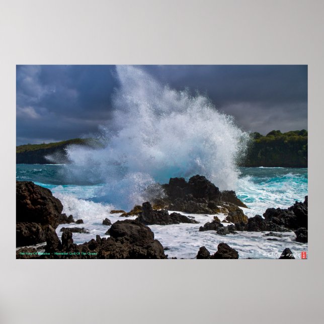 Affiche La Furie De Kanaloa ~ Dieu Hawaïen De L'Océan (Devant)