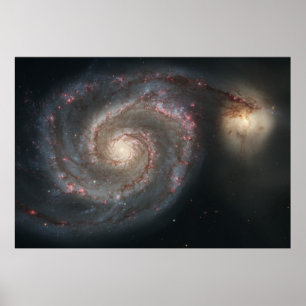 Affiche La galaxie de Whirlpool M51 et son compagnon dans 