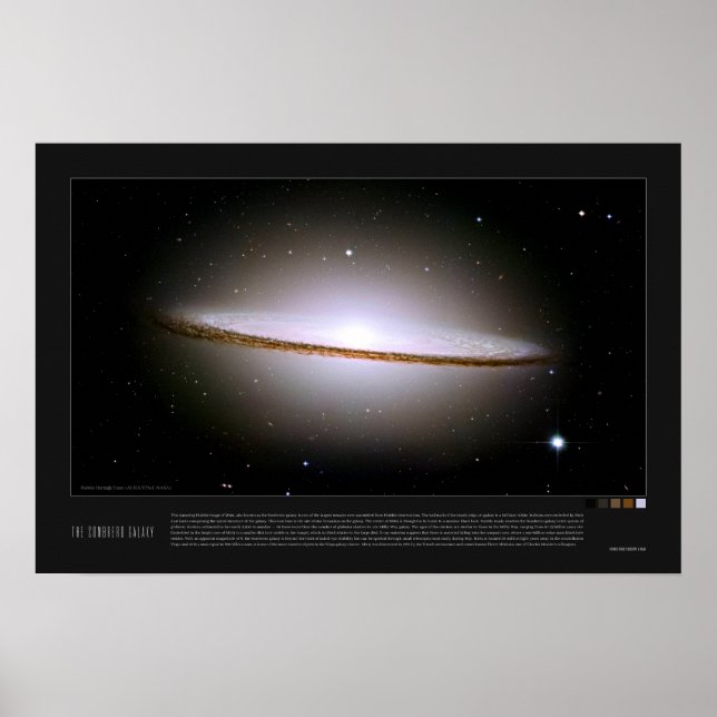 Affiche La Galaxie Sombrero (Messier 104, M104) (Devant)