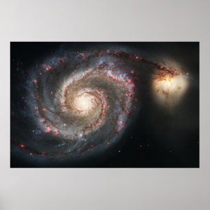 Affiche La galaxie un 51a plus malpropre NGC 5194 de
