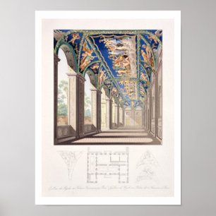 Affiche La galerie de la psyché à la villa Farnesina, Rome