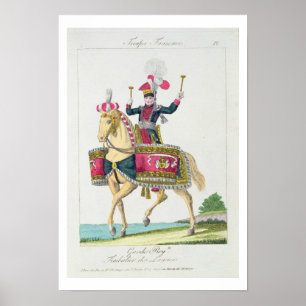 Affiche La garde royale : un Kettledrummer de Lancers, p