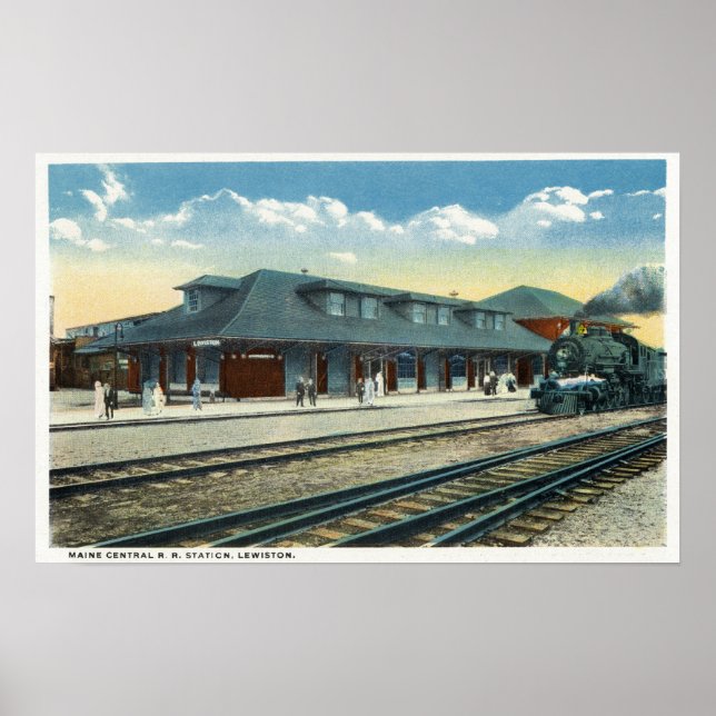 Affiche La gare du Maine Central Railroad (Devant)