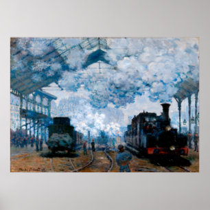 Affiche La gare Saint-Lazare de Claude Monet