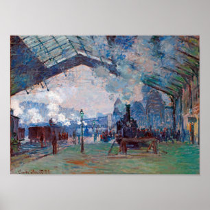 Affiche La gare Saint-Lazare, Monet