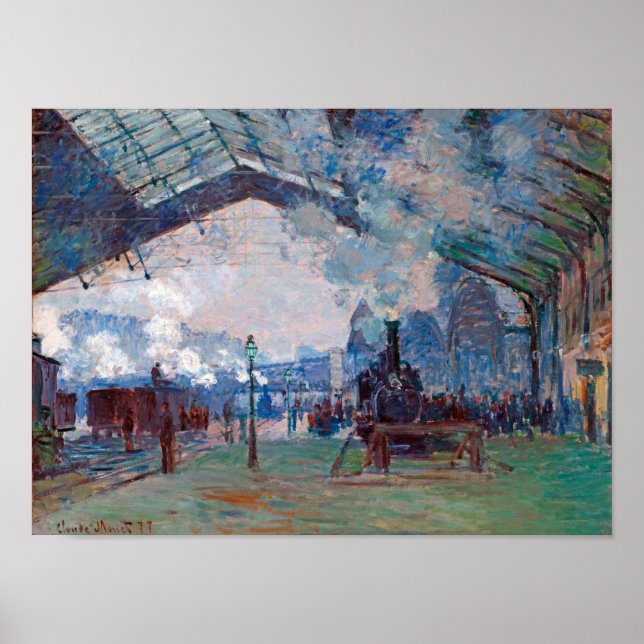 Affiche La gare Saint-Lazare, Monet (Devant)