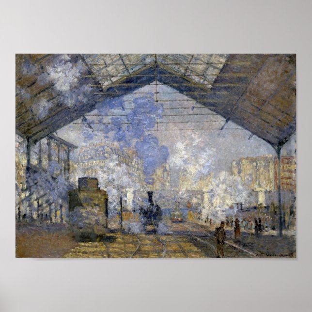 Affiche La gare Saint-Lazare, Monet (Devant)
