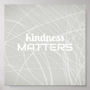 Affiche la gentillesse compte citation positive minimalist