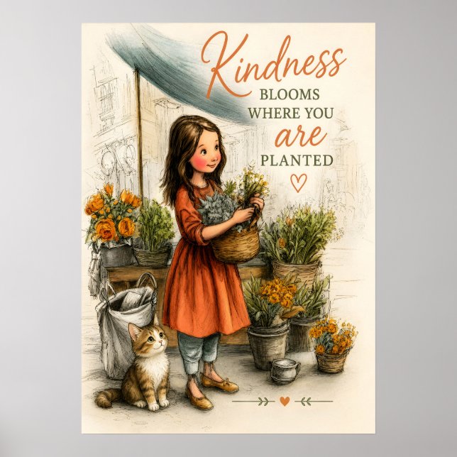Affiche La gentillesse fleurit doucement chaque jour (Devant)