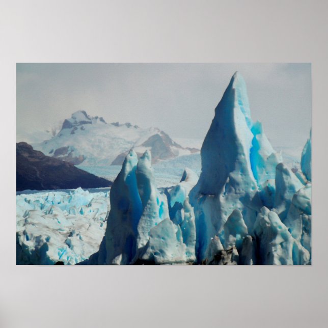 Affiche La Glace Grimpe Dans Le Glacier Andéen Perito More (Devant)