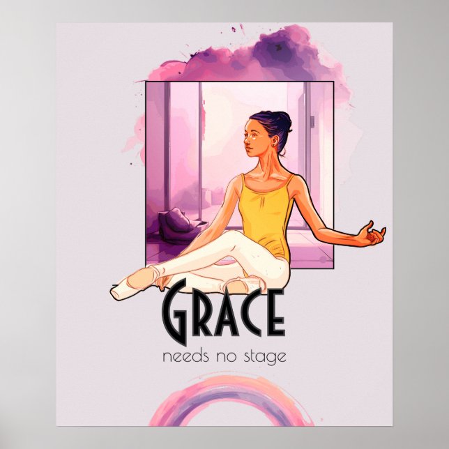 Affiche La grâce n'a pas besoin de scène – Élégante œuvre  (Devant)