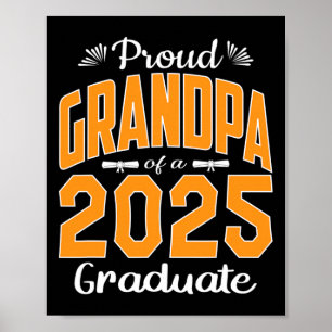 Affiche La Graduation Donne Fière Grand-Père D'Un Cl De 20