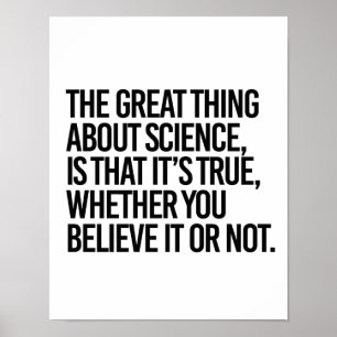 Affiche La GRANDE CHOSE AU SUJET DE LA SCIENCE EST QUE