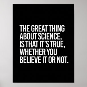 Affiche La GRANDE CHOSE AU SUJET DE LA SCIENCE EST QUE