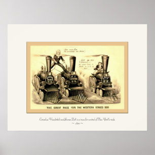 Affiche La grande course pour le ~ occidental 1870