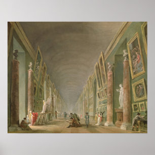 Affiche La Grande Galerie du Louvre