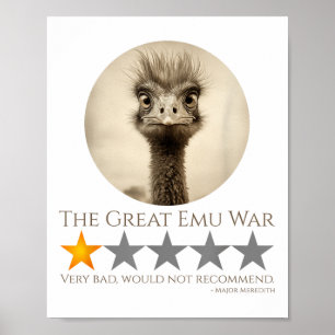 Affiche La Grande Guerre de l'Emu - Mème d'histoire austra