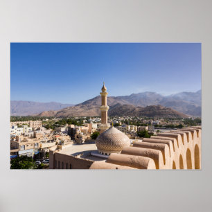 Affiche La Grande mosquée et le minaret à Nizwa - Oman