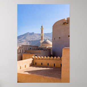 Affiche La Grande mosquée et le minaret à Nizwa - Oman