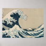 Affiche La Grande Vague au large de Kanagawa<br><div class="desc">La Grande Vague de Kanagawa,  de la série '36 Vues du Mont Fuji' | par Katsushika Hokusai | Lieu de l'art : Collection privée | Artiste japonais | Numéro de collection d'images : XIR158277</div>